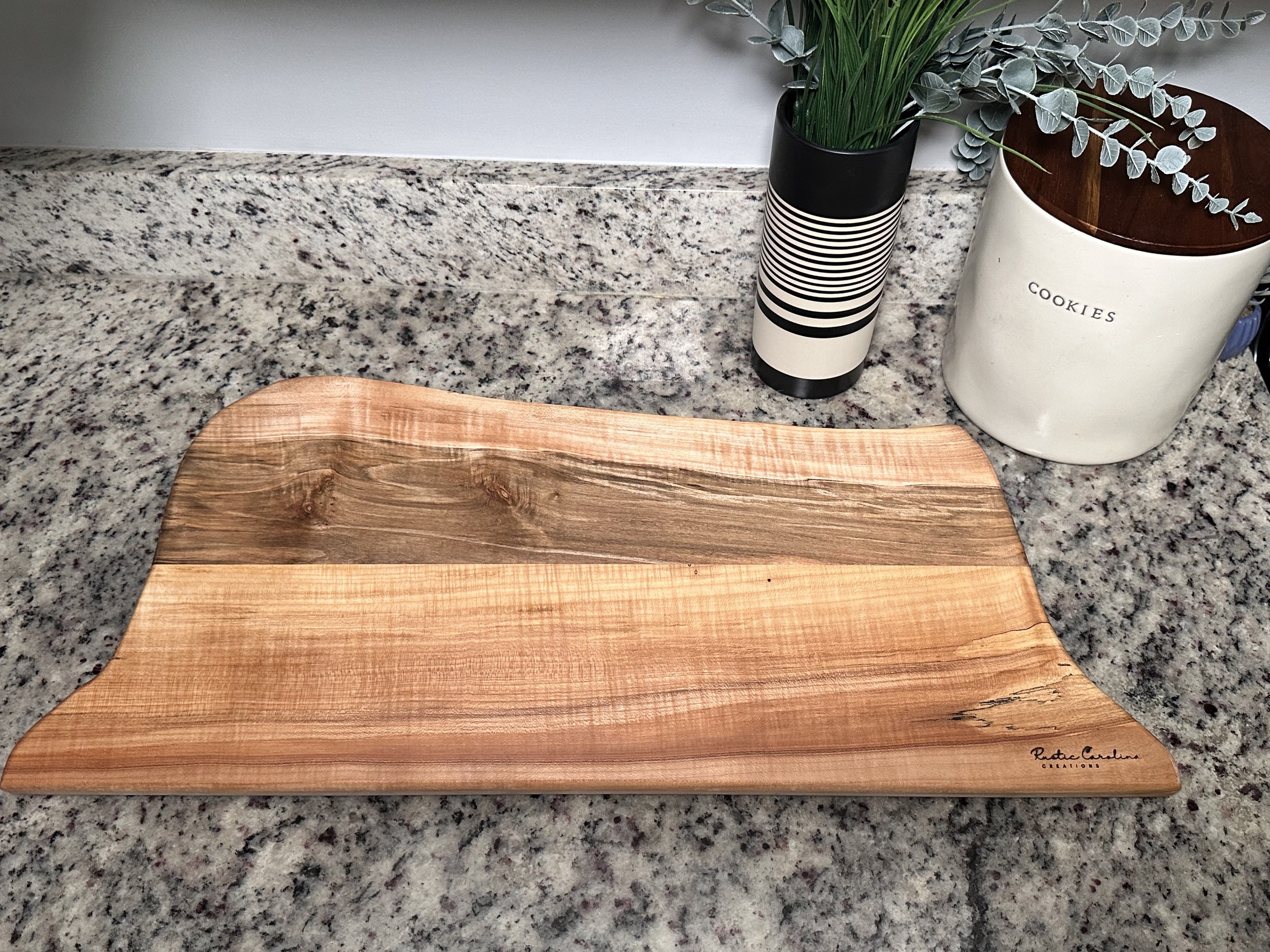 Maple and Cherry live edge board