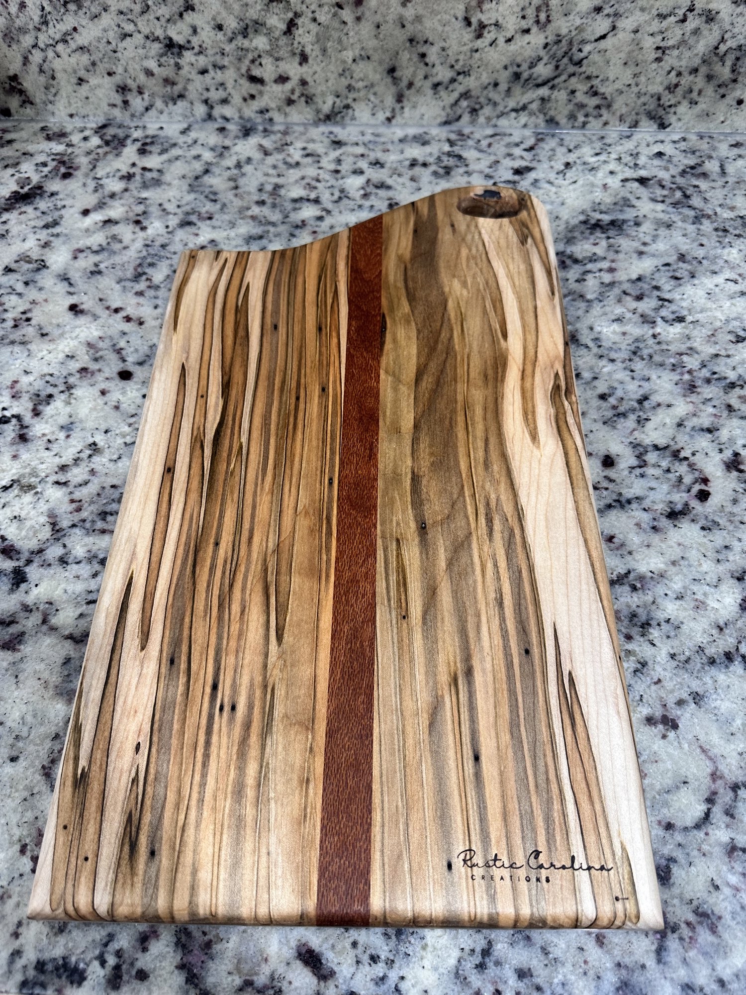 Maple and Leopard Wood Live Edge Board