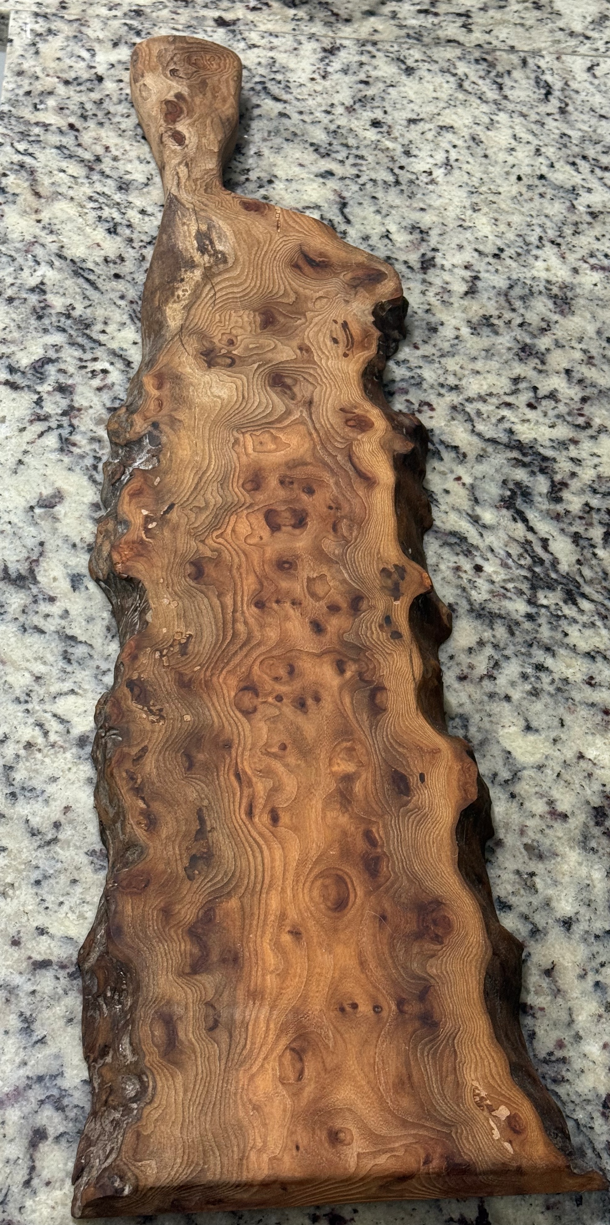 Chinese elm Burl live edge board