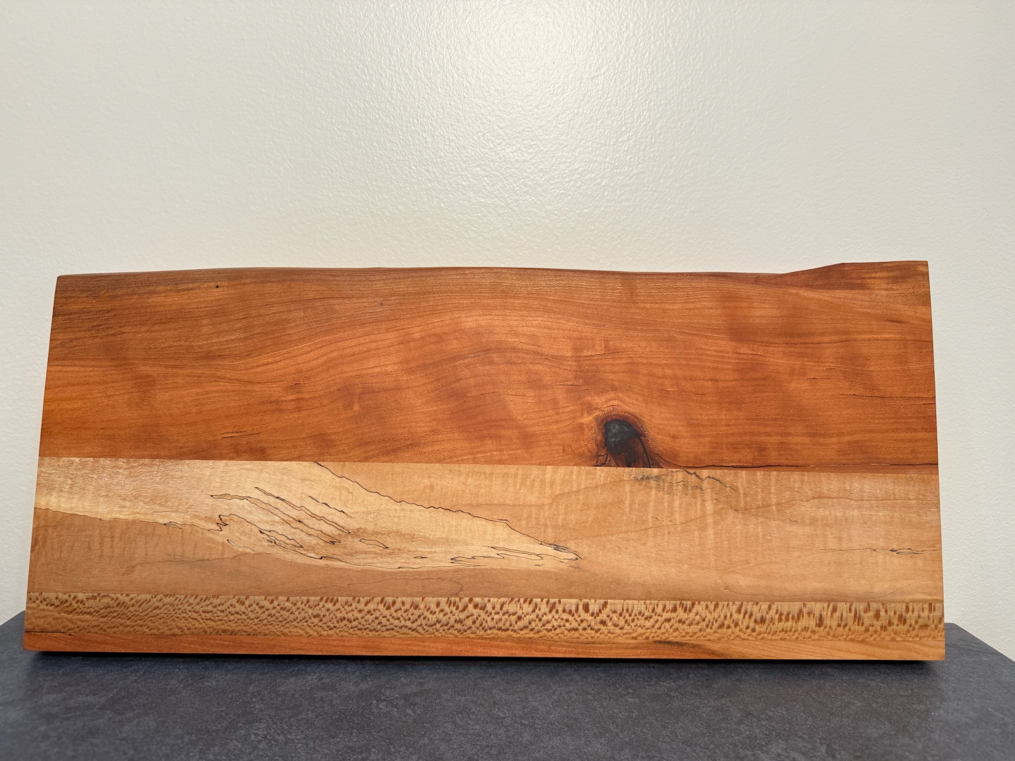 Live Edge Cherry & Maple Cutting Board
