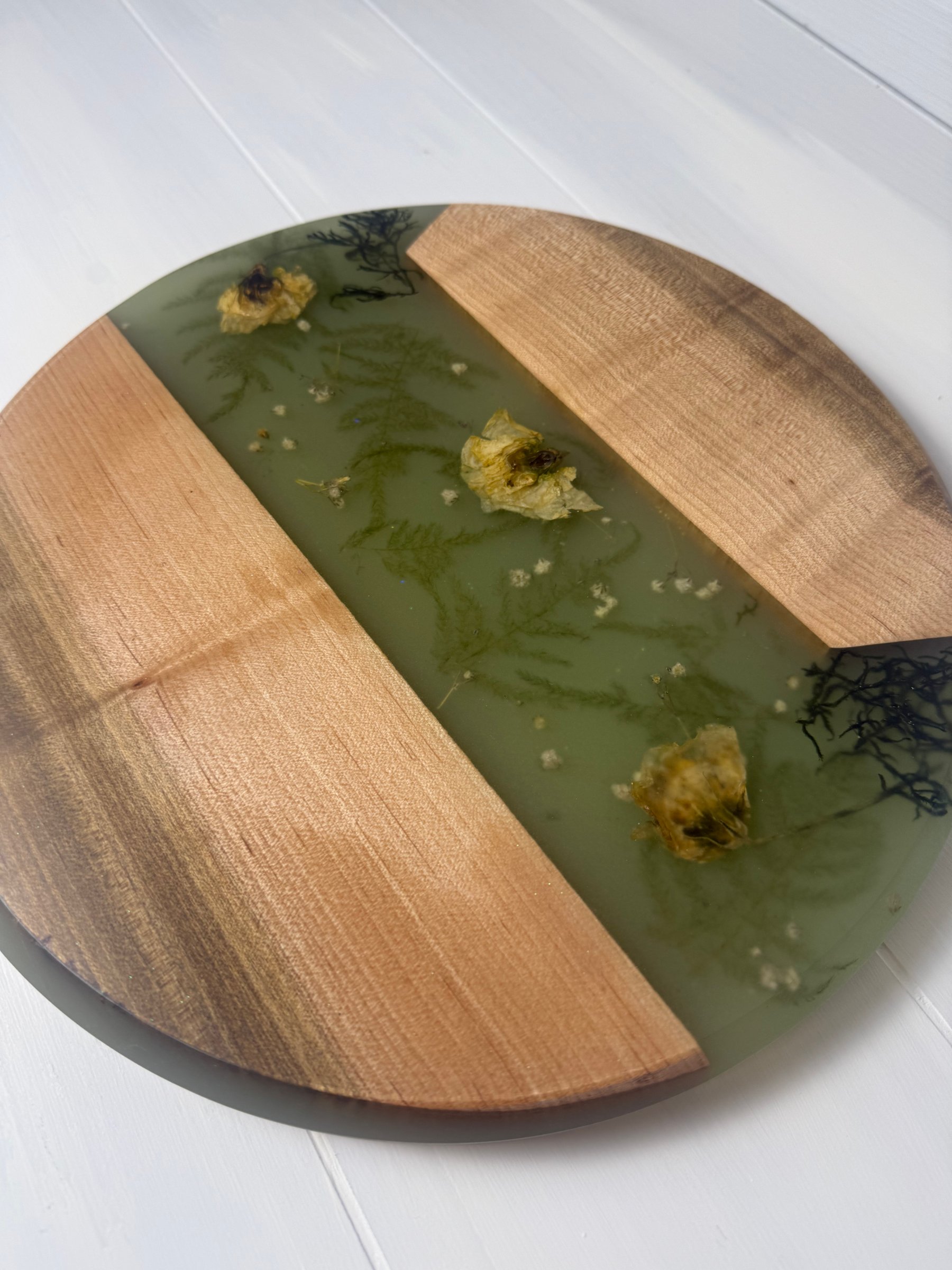 Maple Epoxy with Flower