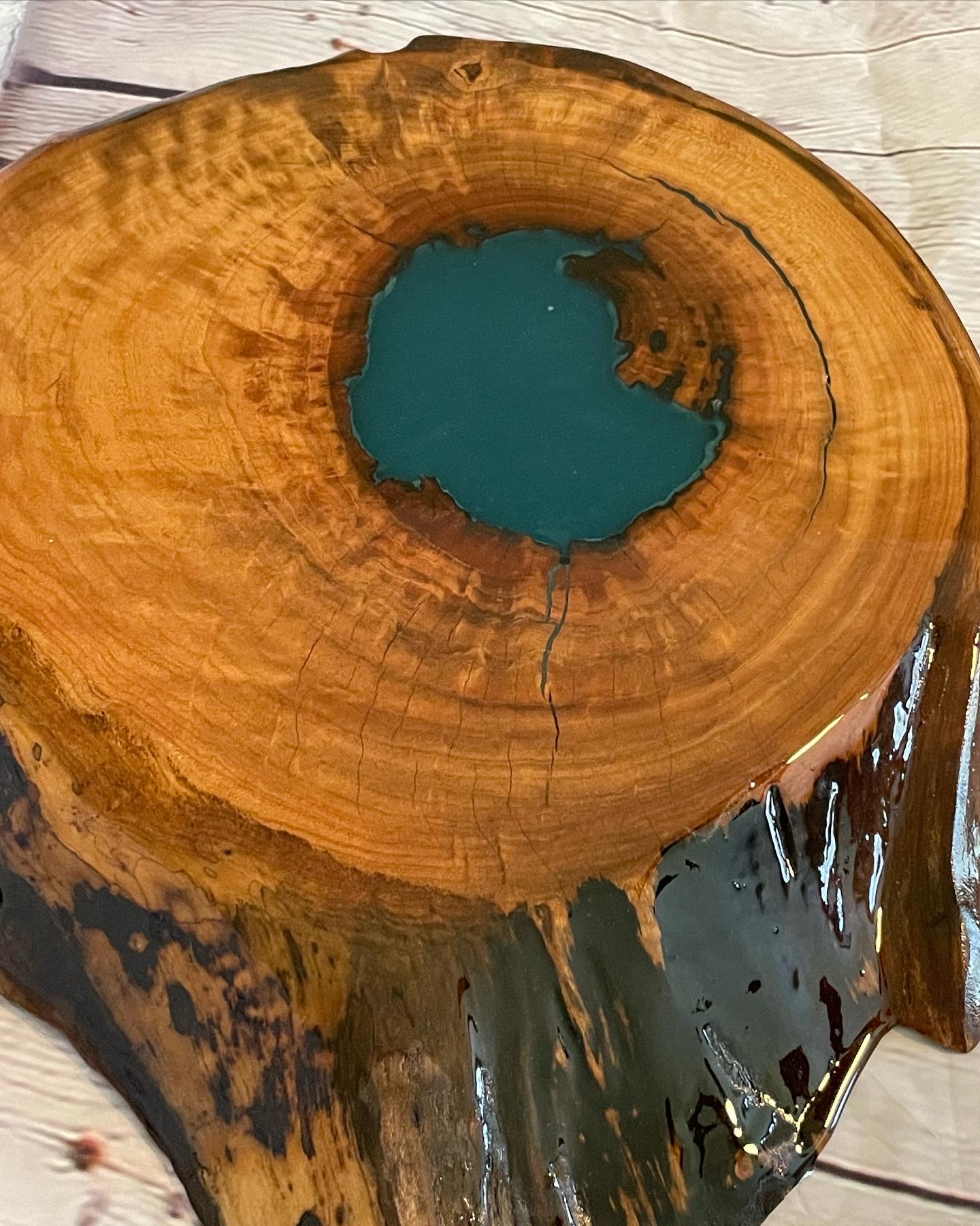 Cherry Cookie with teal epoxy