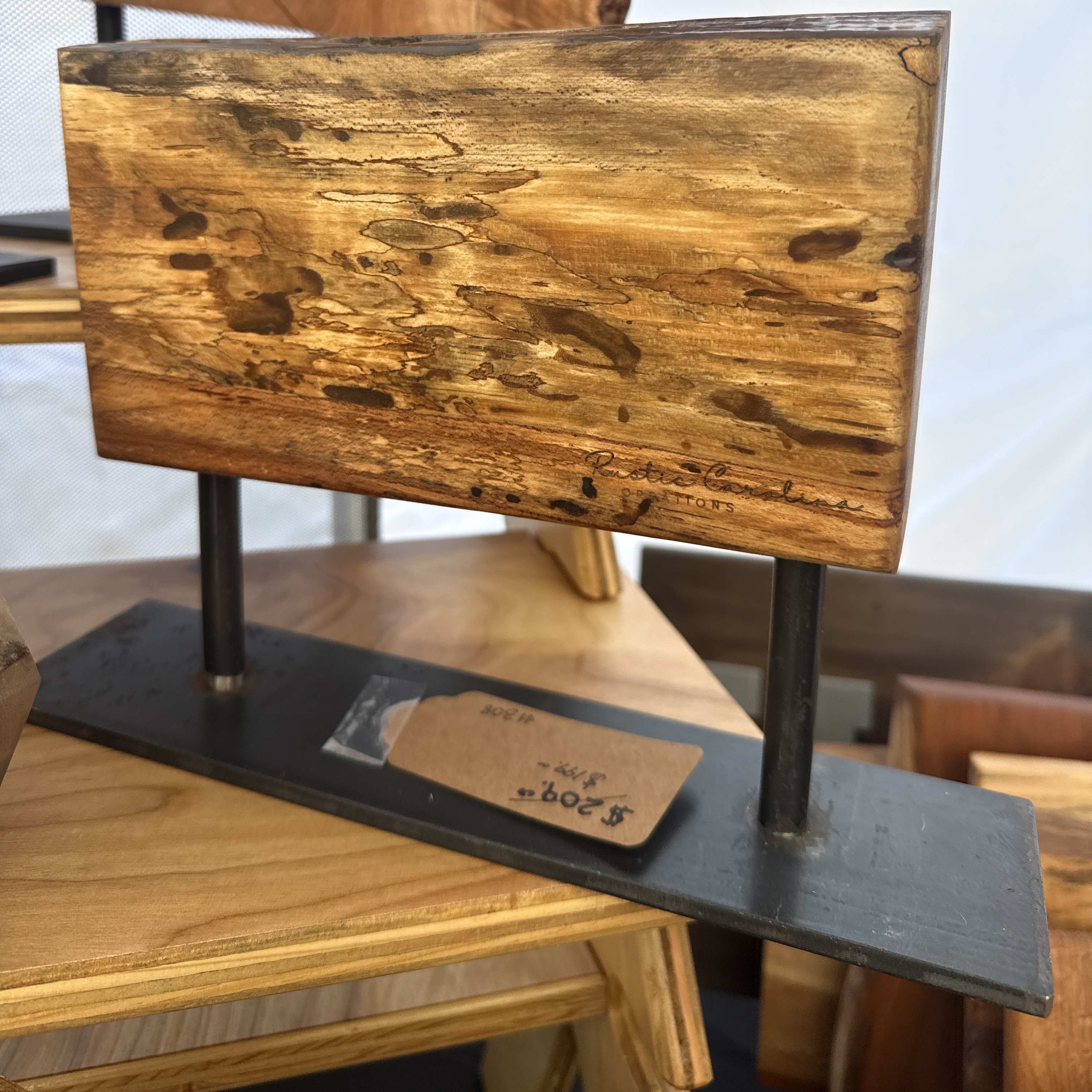 Wormy Wood Knife Stand