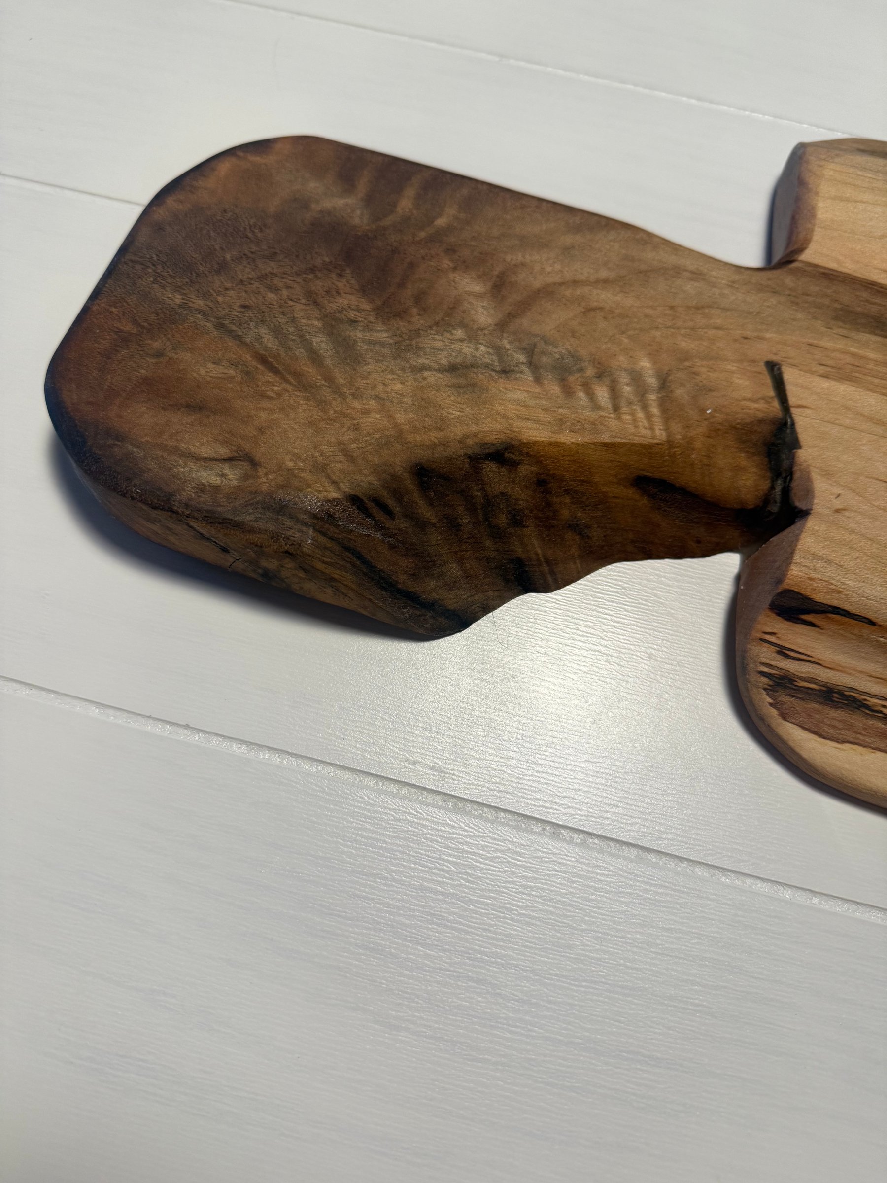Walnut live edge handled board