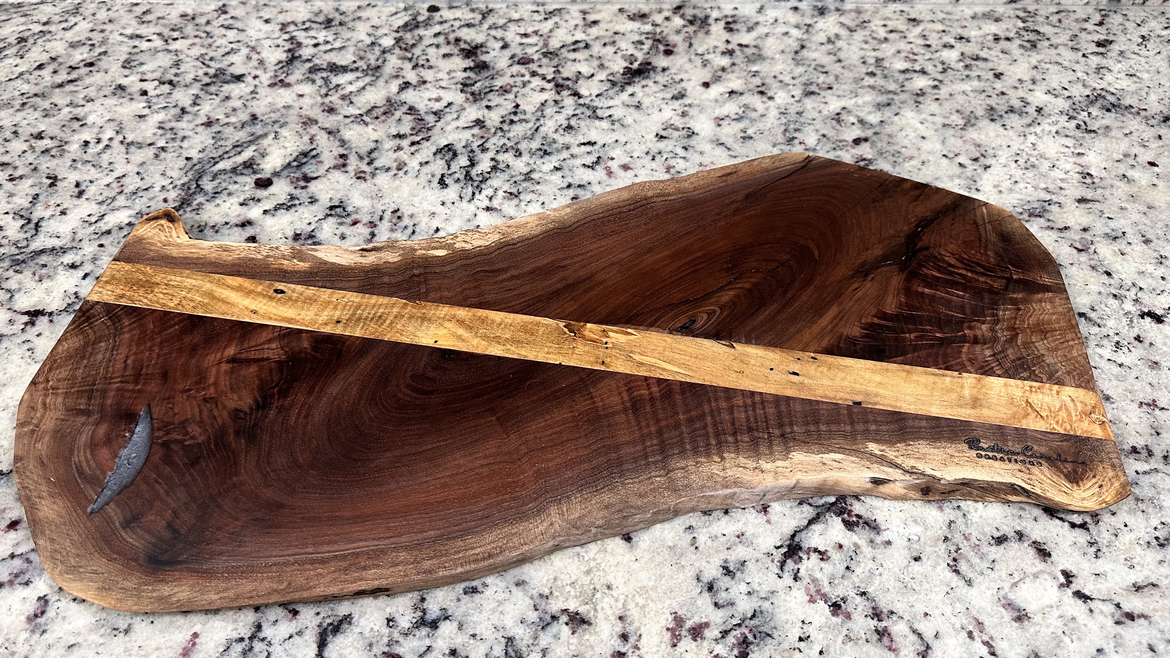 Walnut and maple board
